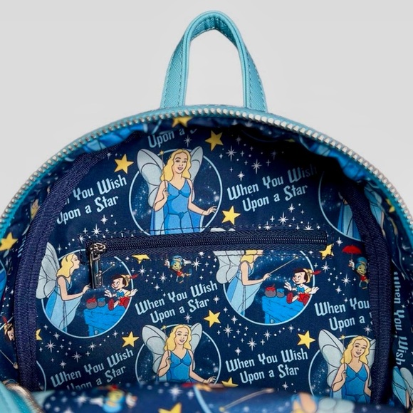 Blue and Silver Sequin Backpack with Fairy - Picture 2 of 2